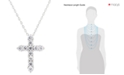 Eliot Danori Silver-Tone Crystal Cross Pendant Necklace, Created for Macy's 
